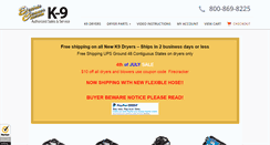 Desktop Screenshot of k9dryer.com