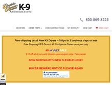 Tablet Screenshot of k9dryer.com